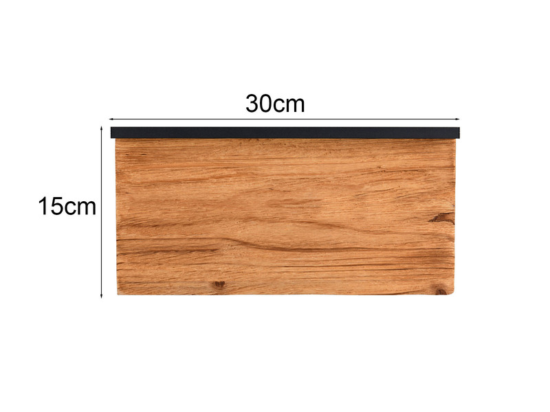 2er Set LED Wandleuchten aus Naturholz flach & dimmbar, Breite 30cm