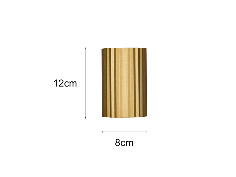 Kleine Wandleuchte IMARIA mit Up and Down Lichteffekt Metall Gold Höhe 12cm