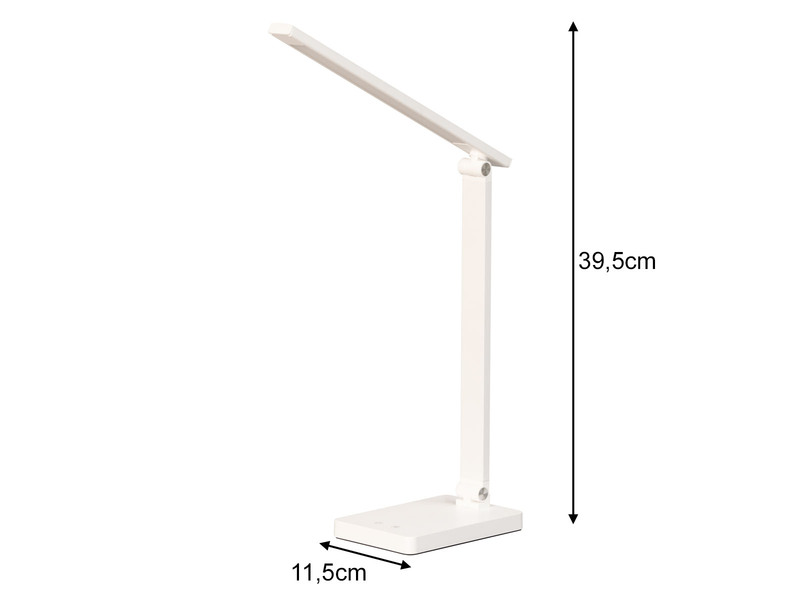 2er SET Akku Schreibtischlampen Weiß ohne Kabel, Höhe 39,5cm