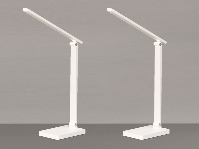 2er SET Akku Schreibtischlampen Weiß ohne Kabel, Höhe 39,5cm