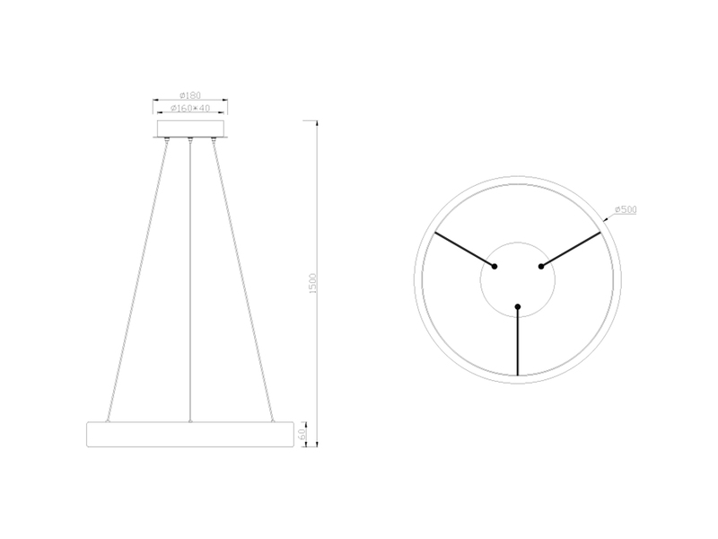 Dimmbare LED Ring Pendelleuchte LYNWOOD mit Naturholz Ø 50cm