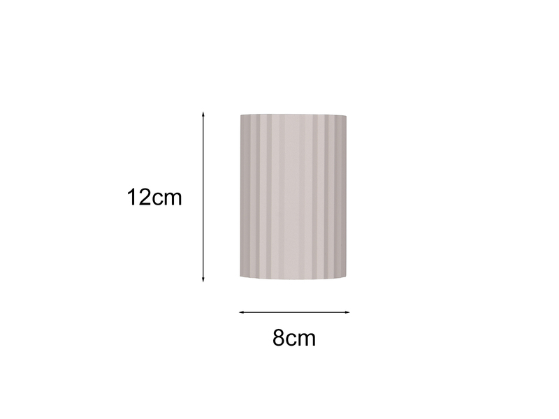 Kleine LED Wandleuchte mit Up and Down Lichteffekt, Metall Grau, Höhe 12cm