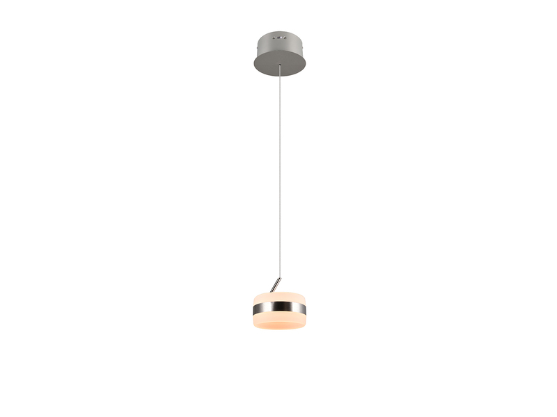 Kleine LED Pendelleuchte DIOS höhenverstellbar 1-flammig, Silber Ø 15,5cm