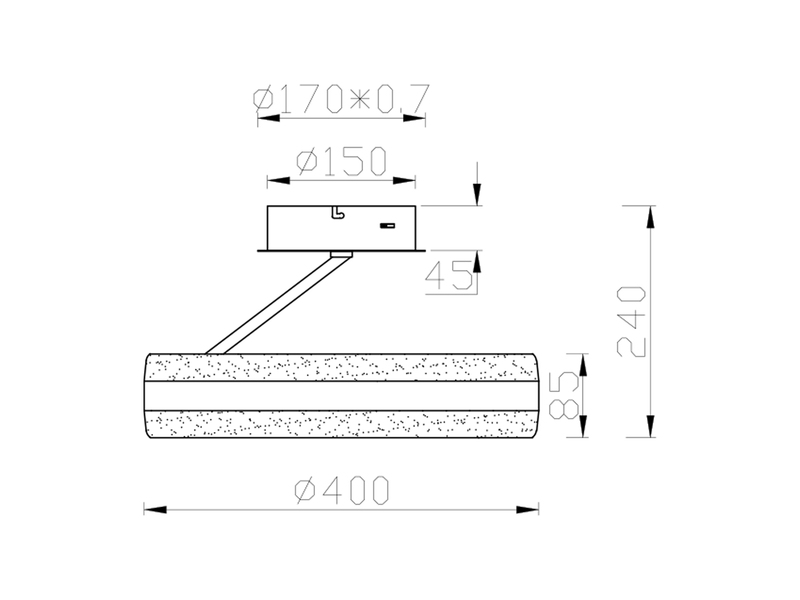 LED Deckenleuchte DIOS dimmbar, Lichttemperatur einstellbar, Silber Ø 40cm