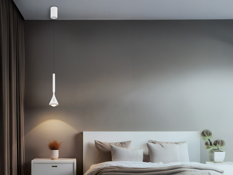 Akku Hängelampe LUCINDA dimmbar & Tageslicht, höhenverstellbar, Ø 10cm