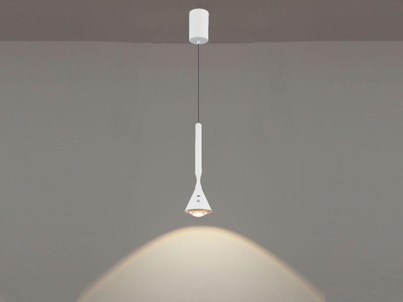 Akku Hängelampe LUCINDA dimmbar & Tageslicht, höhenverstellbar, Ø 10cm