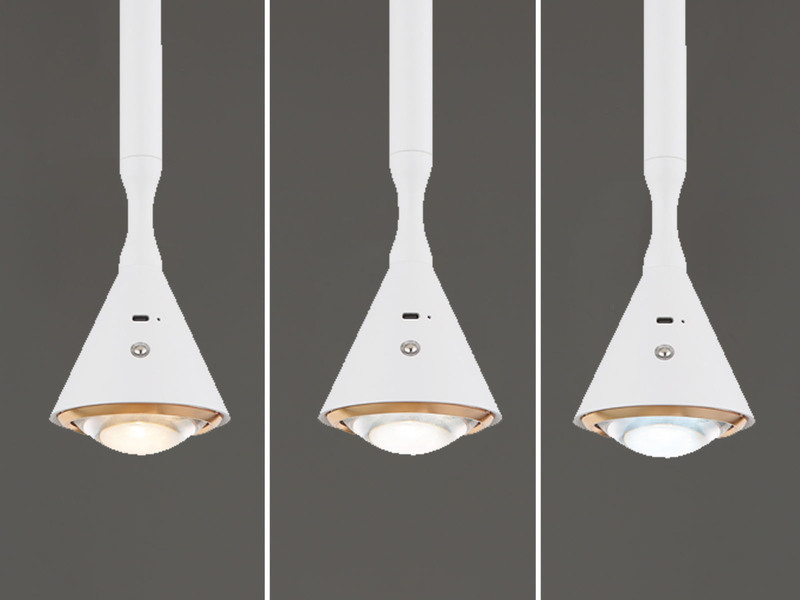 Akku Hängelampe LUCINDA dimmbar & Tageslicht, höhenverstellbar, Ø 10cm