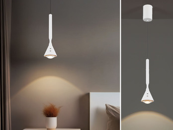 Akku Pendelleuchte LUCINDA höhenverstellbar, dimmbar & Tageslicht, Ø 10cm