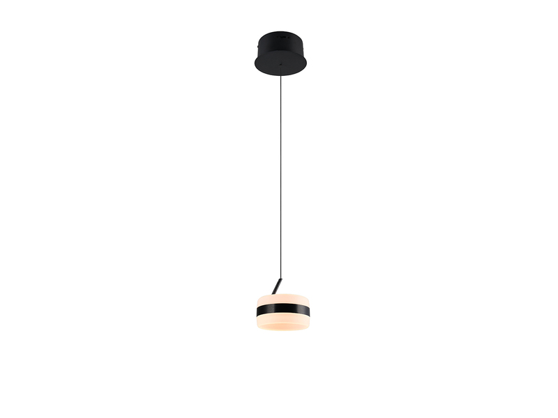 Kleine LED Pendelleuchte DIOS höhenverstellbar 1-flammig, Schwarz Ø 15,5cm