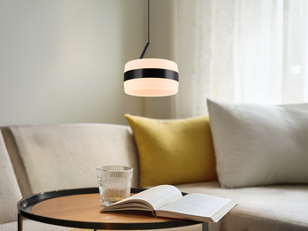 Kleine LED Pendelleuchte DIOS höhenverstellbar 1-flammig, Schwarz Ø 15,5cm