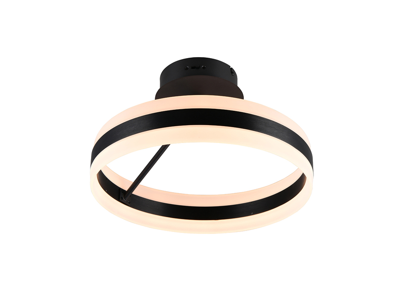 LED Deckenleuchte DIOS dimmbar, Lichttemperatur einstellbar, Schwarz Ø 40cm