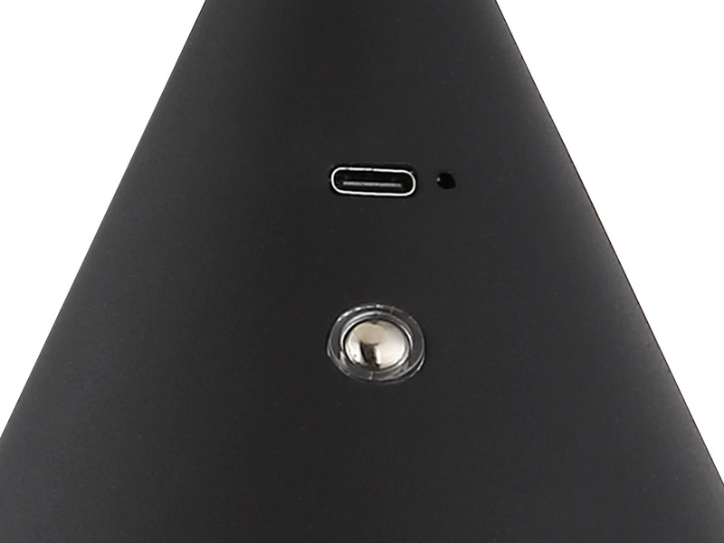 Akku Hängelampe Schwarz dimmbar & Tageslicht, höhenverstellbar, Ø 10cm