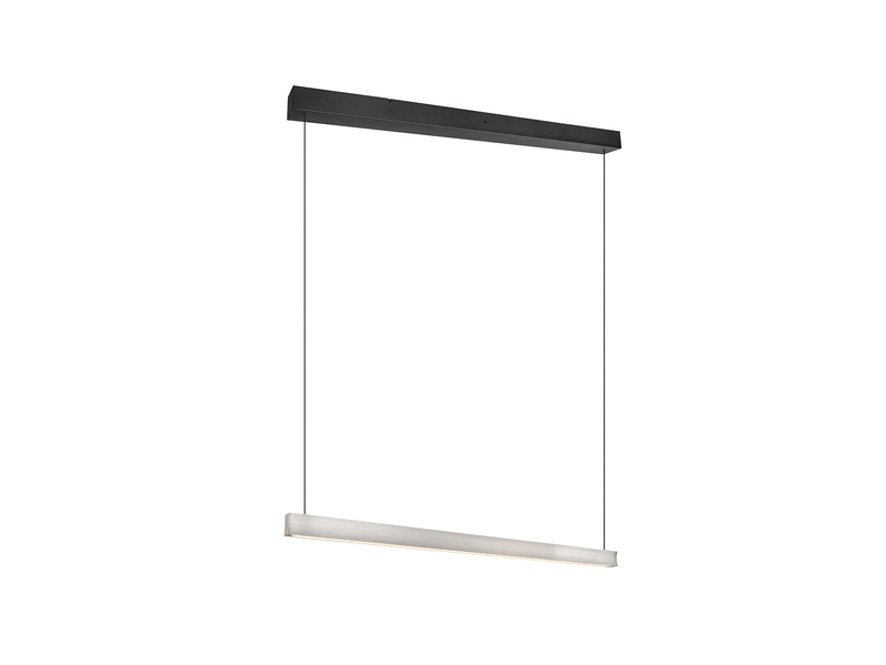 LED Pendelleuchte WALLACE dimmbar & höhenverstellbar, Schwarz Silber, B: 112,5cm