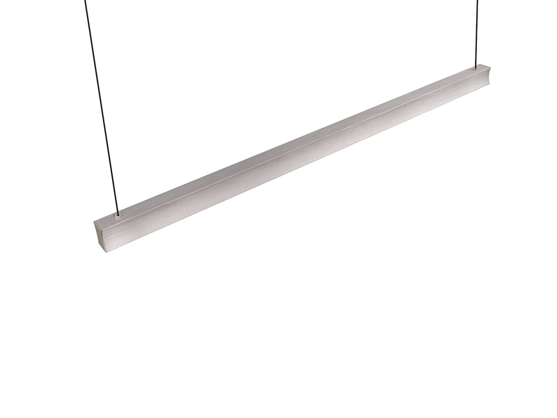 LED Pendelleuchte WALLACE dimmbar & höhenverstellbar, Schwarz Silber, B: 112,5cm