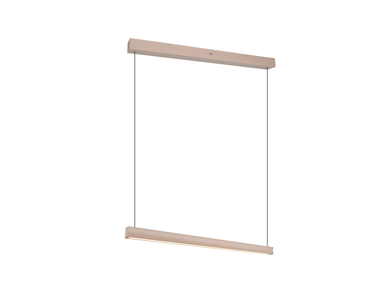 LED Pendelleuchte WALLACE dimmbar & höhenverstellbar, Beige, Breite 112,5cm