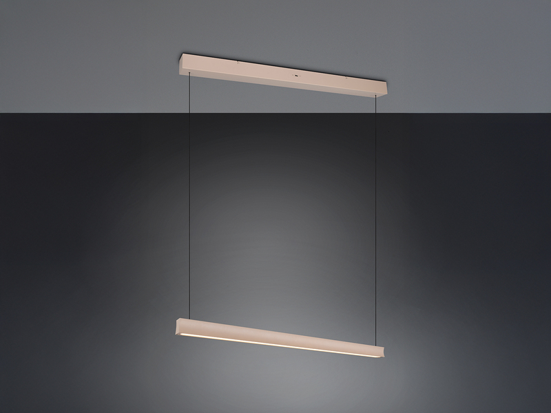 LED Pendelleuchte WALLACE dimmbar & höhenverstellbar, Beige, Breite 112,5cm
