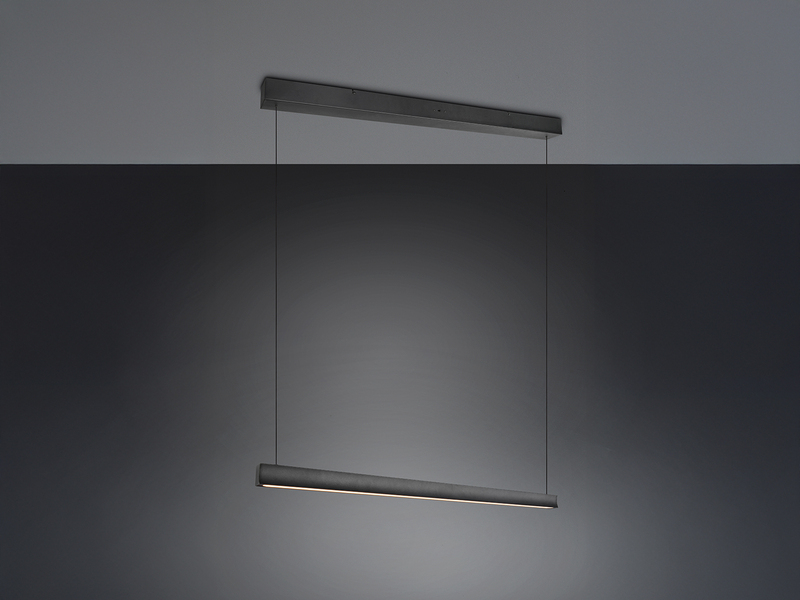 LED Pendelleuchte WALLACE dimmbar & höhenverstellbar Schwarz, Breite 112,5cm