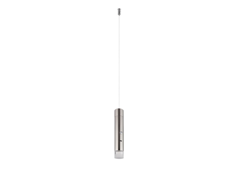 Akku Pendelleuchte PELO Silber, dimmbar, abnehmbarer Leuchtenkopf Ø 3,8cm