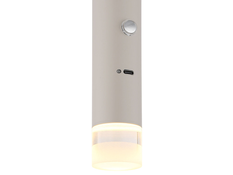 Akku Pendelleuchte PELO Beige, dimmbar, abnehmbarer Leuchtenkopf Ø 3,8cm