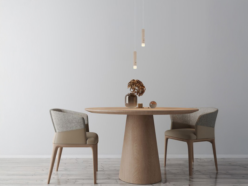Akku Pendelleuchte PELO Beige, dimmbar, abnehmbarer Leuchtenkopf Ø 3,8cm