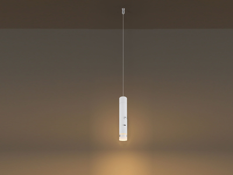 Akku Pendelleuchte PELO Weiß, dimmbar, abnehmbarer Leuchtenkopf Ø 3,8cm