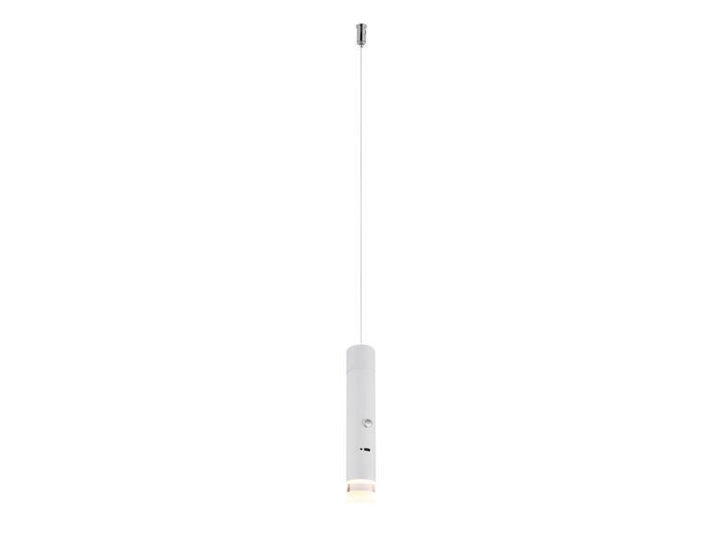 Akku Pendelleuchte PELO Weiß, dimmbar, abnehmbarer Leuchtenkopf Ø 3,8cm