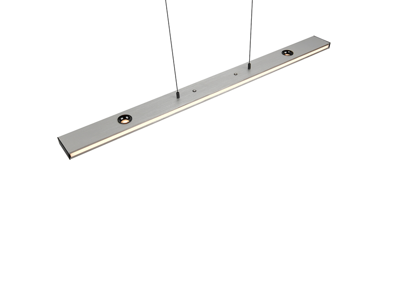 LED Pendelleuchte GRAHAM dimmbar & stufenlos höhenverstellbar, Silber, B: 109cm