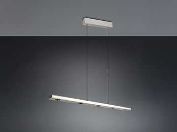 LED Pendelleuchte GRAHAM dimmbar & stufenlos höhenverstellbar, Silber, B: 109cm
