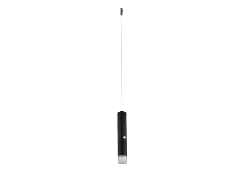 Akku Pendelleuchte PELO Schwarz, dimmbar, abnehmbarer Leuchtenkopf Ø 3,8cm