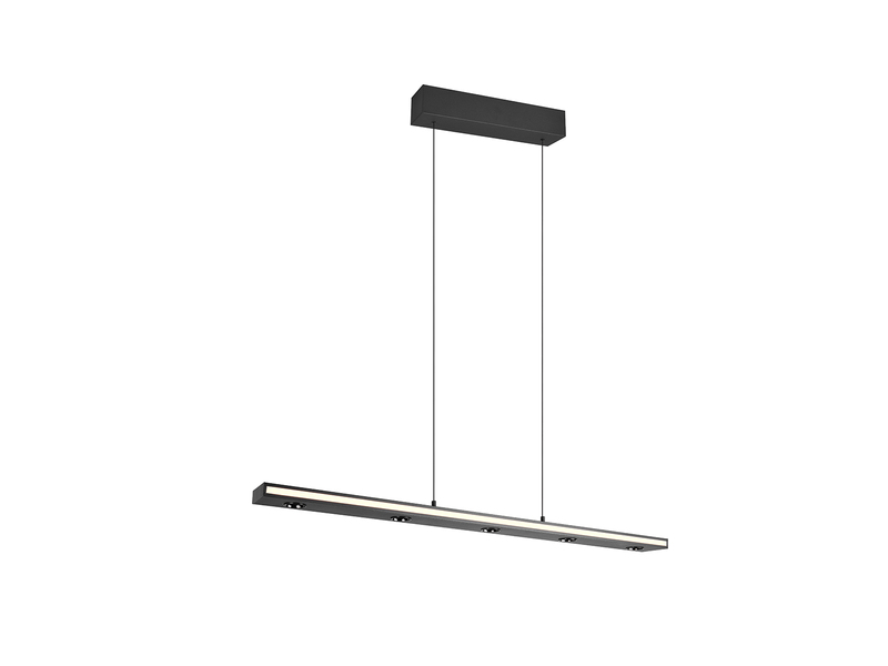 LED Pendelleuchte GRAHAM dimmbar & stufenlos höhenverstellbar, Schwarz, B: 109cm