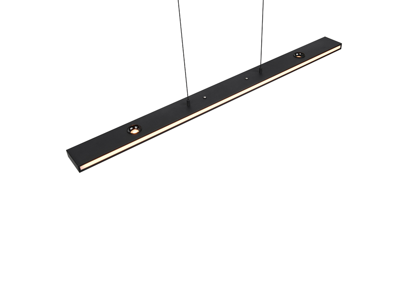 LED Pendelleuchte GRAHAM dimmbar & stufenlos höhenverstellbar, Schwarz, B: 109cm