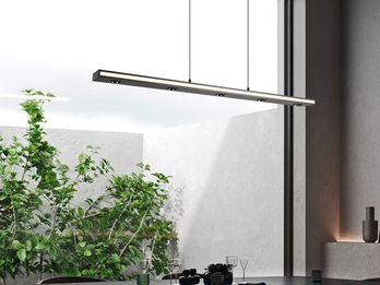 LED Pendelleuchte GRAHAM dimmbar & stufenlos höhenverstellbar, Schwarz, B: 109cm