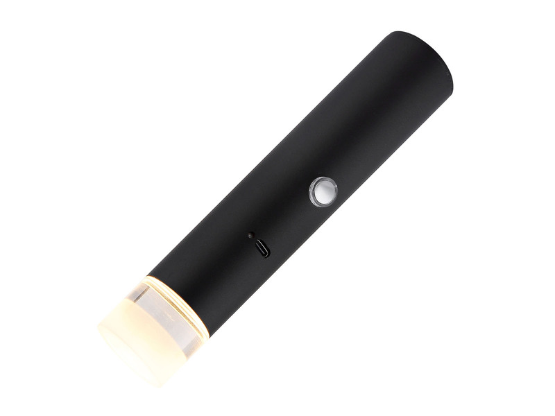 Akku Hängelampe Schwarz, dimmbar, abnehmbarer Leuchtenkopf Ø 3,8cm