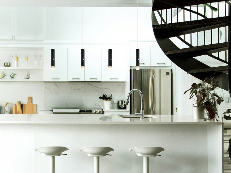 Akku Hängelampe Schwarz, dimmbar, abnehmbarer Leuchtenkopf Ø 3,8cm