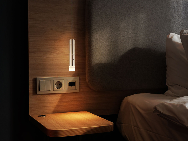 Akku Hängelampe Silber, dimmbar, abnehmbarer Leuchtenkopf Ø 3,8cm