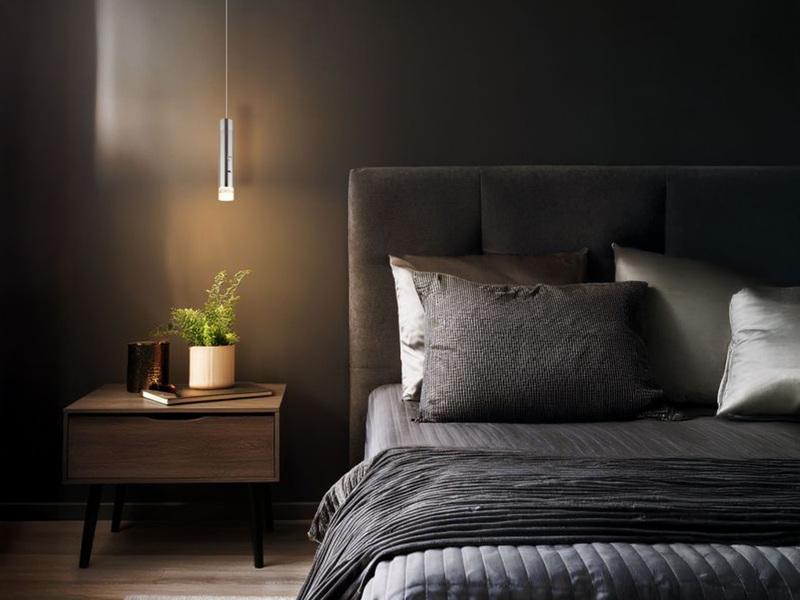 Akku Hängelampe Silber, dimmbar, abnehmbarer Leuchtenkopf Ø 3,8cm