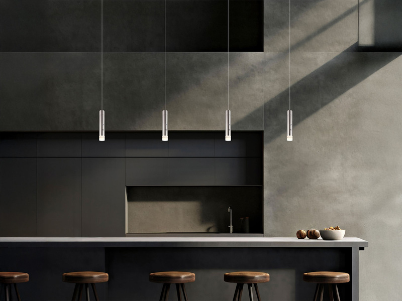 Akku Hängelampe Silber, dimmbar, abnehmbarer Leuchtenkopf Ø 3,8cm