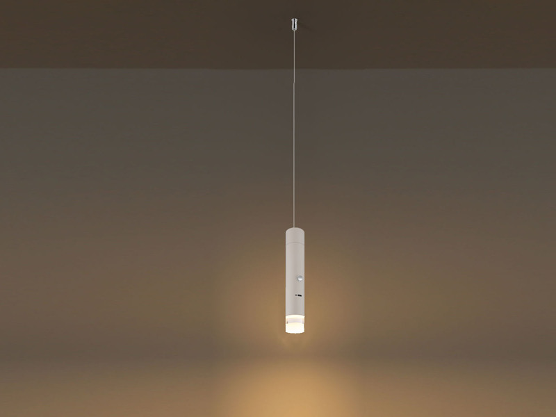 Akku Hängelampe Beige, dimmbar, abnehmbarer Leuchtenkopf Ø 3,8cm