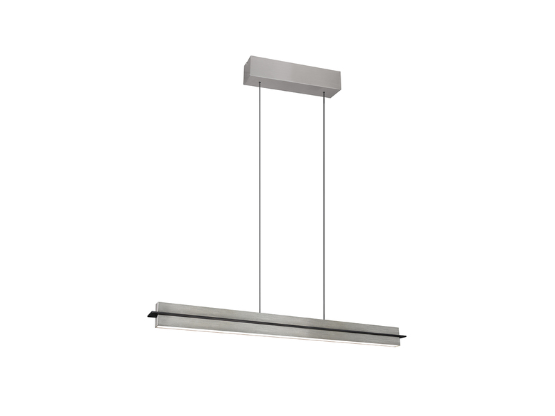 LED Pendelleuchte EMERSON höhenverstellbar & dimmbar, Silber, Breite 95cm