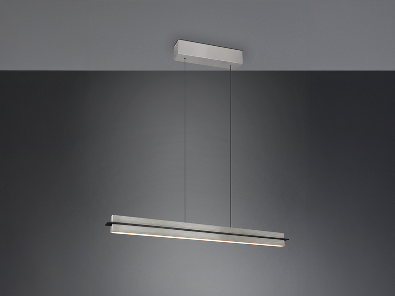 LED Pendelleuchte EMERSON höhenverstellbar & dimmbar, Silber, Breite 95cm