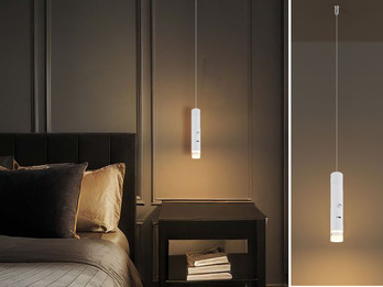 Akku Hängelampe Weiß, dimmbar, abnehmbarer Leuchtenkopf Ø 3,8cm