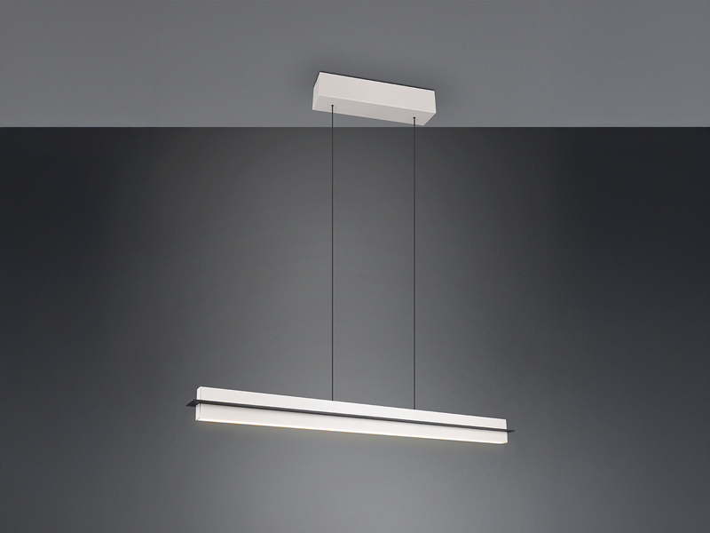 LED Pendelleuchte EMERSON höhenverstellbar & dimmbar, Hellgrau, Breite 95cm