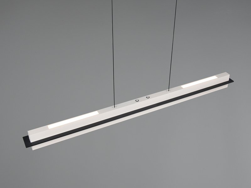 LED Pendelleuchte EMERSON höhenverstellbar & dimmbar, Hellgrau, Breite 95cm