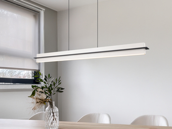 LED Pendelleuchte EMERSON höhenverstellbar & dimmbar, Hellgrau, Breite 95cm