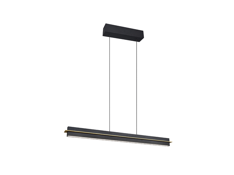 LED Pendelleuchte EMERSON höhenverstellbar & dimmbar, Schwarz, Breite 95cm