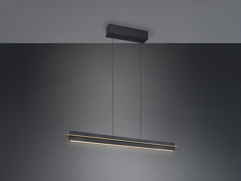 LED Pendelleuchte EMERSON höhenverstellbar & dimmbar, Schwarz, Breite 95cm