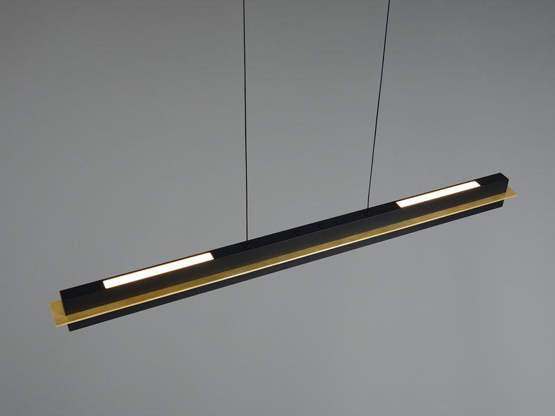 LED Pendelleuchte EMERSON höhenverstellbar & dimmbar, Schwarz, Breite 95cm