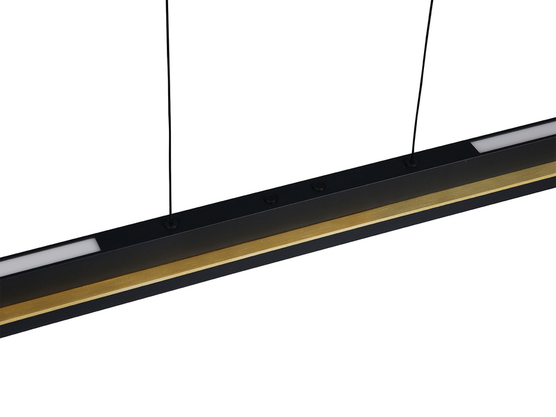 LED Pendelleuchte EMERSON höhenverstellbar & dimmbar, Schwarz, Breite 95cm