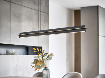 LED Pendelleuchte EMERSON höhenverstellbar & dimmbar, Schwarz, Breite 95cm