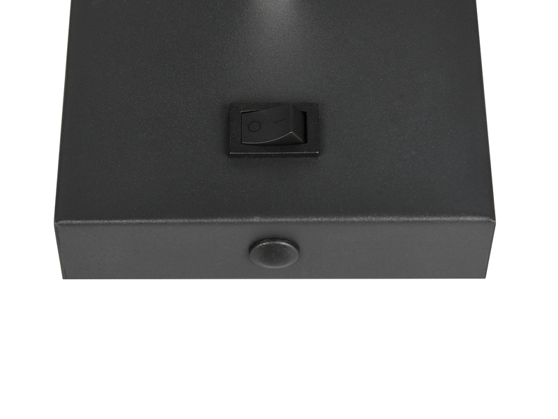 Wandstrahler JACK mit Schalter und Rauchglas Lampenschirm, Höhe 16cm